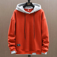 Jens | Herren Lässiger Zwei-Ton Hoodie – Orange