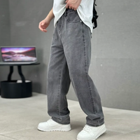Jeremy | Herren Klassische Straight Leg Jeans – Dunkelgrau