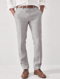 Jero | Herren Elegante Freizeithose Schmale Passform – Hellgrau