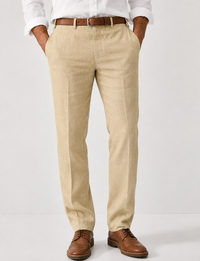 Jero | Herren Elegante Freizeithose Schmale Passform – Beige