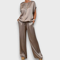 Elodie – Elegantes zweiteiliges Set – Grau
