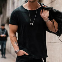 Jörg | Herren Basic T-Shirt aus reiner Baumwolle – Schwarz