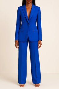 Johanna | Blazer-Hosen-Set im Business-Look – Blau