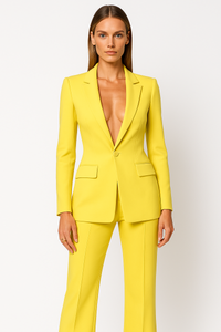 Johanna | Stilvolles Blazer-Hosen-Set – Gelb