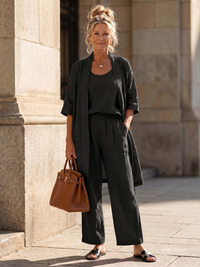 Johanna | Vielseitiges Dreiteiliges Set – Schwarz