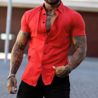 Joris | Herren Schlichtes Vielseitiges Sommerhemd – Rot
