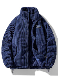 Stylische Bomber Cordjacke – Dunkelblau