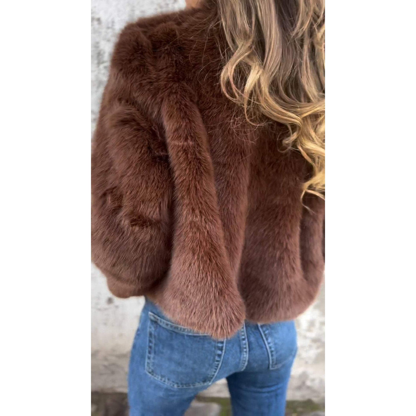 Lasithra | PU Bond Jacke mit hohem Kragen und Reißverschluss
