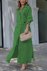 Jeanette | Leinenkleid – Grün