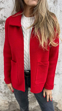 Poilisia | Elegante Strickjacke – Rot