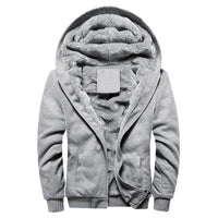 Men's Casual Fleece Hooded Jacket – Grau