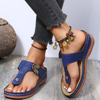 Lovely - Ledersandalen für Frauen – Blau