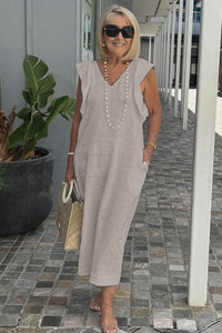 Celeste | Leichtes Sommerkleid für mühelosen Stil – Grau