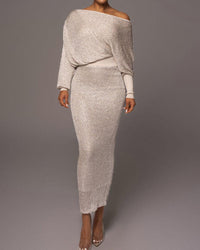 Helsia | Elegantes Abendkleid für Damen – Silber