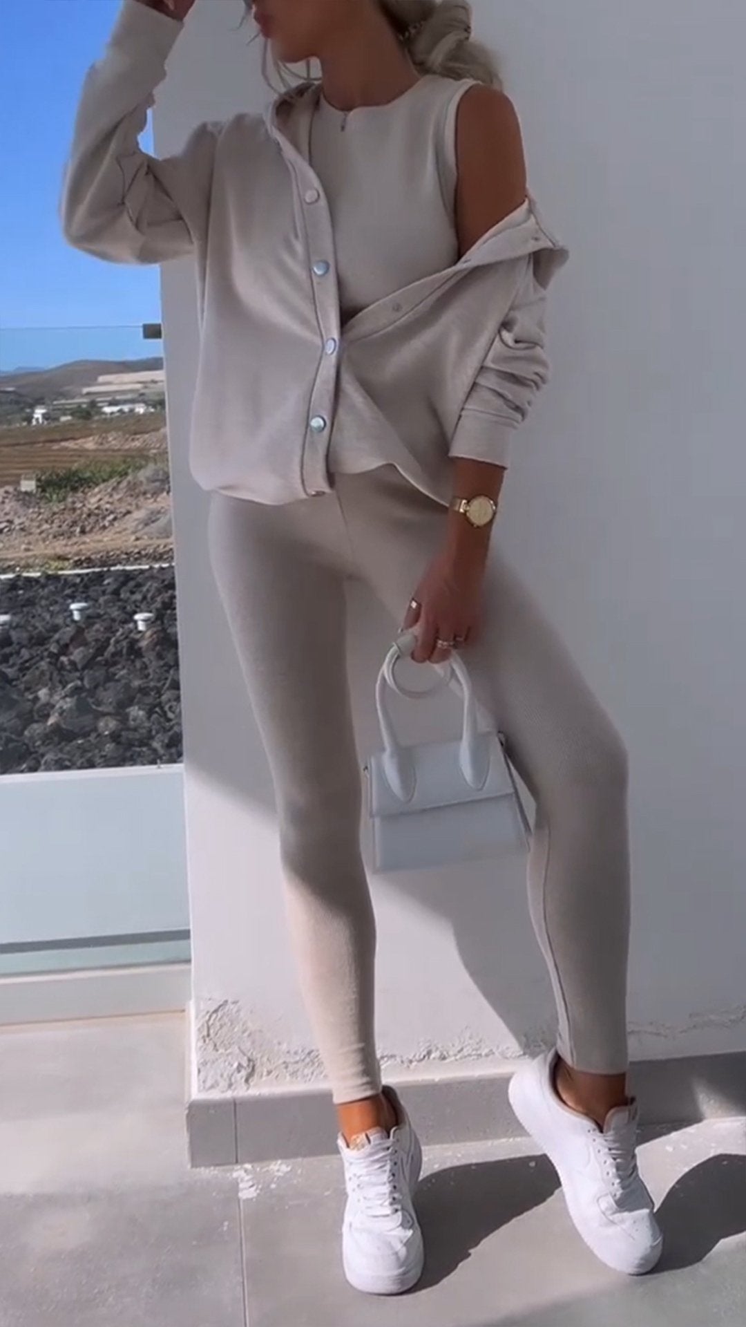 Elise - Elegantes Kapuzenweste Sweatshirt-Set