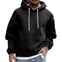 Moderne Streetwear Kapuzenpullover – Schwarz