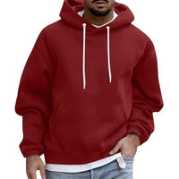 Moderne Streetwear Kapuzenpullover – Dunkelrot