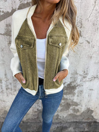 Stilvolle Damen Denim jacke – Grün