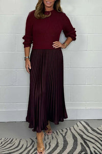 Claire | Elegantes 2-in-1 Pulli-Kleid – Bordeaux