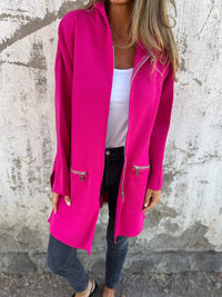 RENATE - LANGARMJACKE MIT RUNDKRAGEN – Fucsia