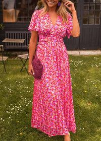 Sandie - Perfektes Blumenkleid für den Frühling – Rosa