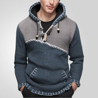 Olivanteia | Damen Kapuzenpullover mit einzigartigem Strickdesign – Grau