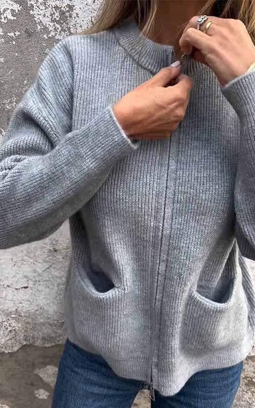 Laseina | Kuscheliger Zip-Pullover
