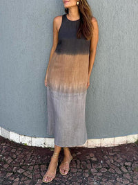 Marisavelle | Elegantes Druckkleid – Grau (Fast ausverkauft)