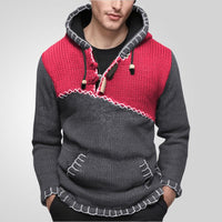 Olivanteia | Damen Kapuzenpullover mit einzigartigem Strickdesign – Rot