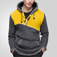 Olivanteia | Damen Kapuzenpullover mit einzigartigem Strickdesign – Gelb