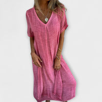 Juliette - Elegantes Kleid im Malaga-Stil – Rosa