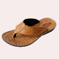 Julius | Herren bequeme sommerliche Slipper – Hellbraun