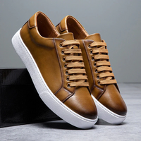 Simon | Hochwertige Herren Leder Sneakers Look – Hellbraun