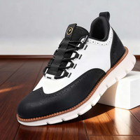 Bruno Brogue Sneakers – Weiß-Schwarz