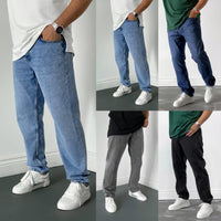 Kai | Herren Lockere Straight-Leg Jeans – Schwarz