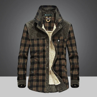 Karierte Vintage-Jacke für Herren | Winter – Hellgrün 1