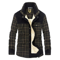 Karierte Vintage-Jacke für Herren | Winter – Hellgrün 2