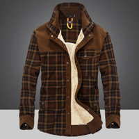 Karierte Vintage-Jacke für Herren | Winter – Kaffee
