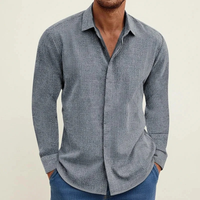 Karl | Herren Legeres Langarmhemd – Grau