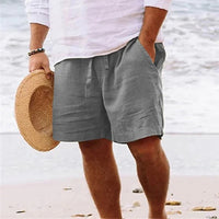 Kaspar | Herren Kordelzug Shorts Bermuda – Hellgrau