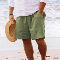 Kaspar | Herren Kordelzug Shorts Bermuda – Grün
