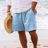 Kaspar | Herren Kordelzug Shorts Bermuda – Hellblau