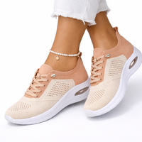 Kassandra | Damen Leichte Schnür Sneaker – Beige