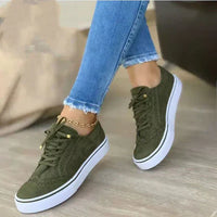 Katarina | Damen Schnürer Sneaker – Grün