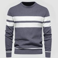SALVATORE - ENG ANLIEGENDER STRICKPULLOVER – Grau