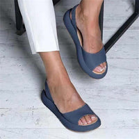 Stella Sommer Sandalen | Sandalen mit dickem, abgerundetem Komfortboden für den Sommer – Blau