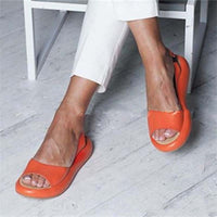Stella Sommer Sandalen | Sandalen mit dickem, abgerundetem Komfortboden für den Sommer – Orange