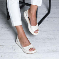 Stella Sommer Sandalen | Sandalen mit dickem, abgerundetem Komfortboden für den Sommer – Weiß