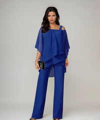 Lurina - Zweiteiliges Soft-Touch-Set – Blau