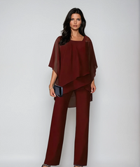 Lurina - Zweiteiliges Soft-Touch-Set – Rot